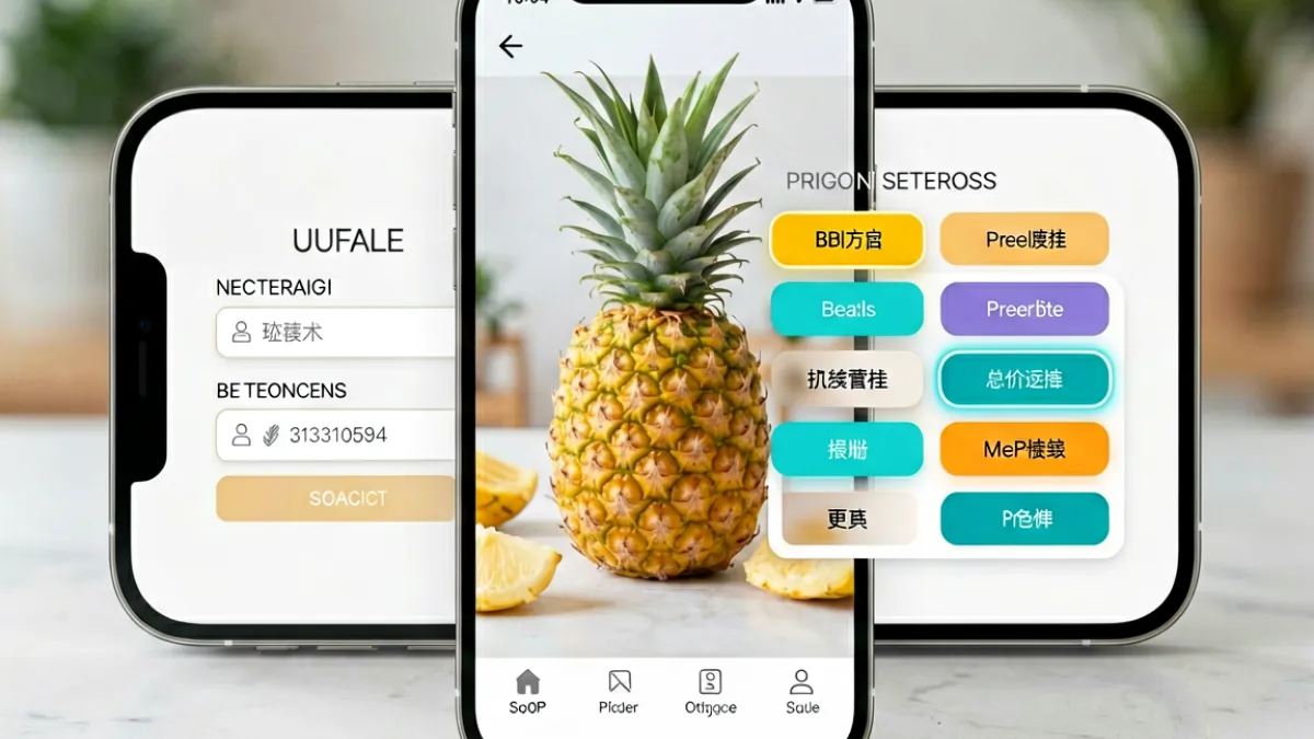 菠萝蜜视频注册流程示意图，从手机号验证到兴趣标签选择的完整步骤展示