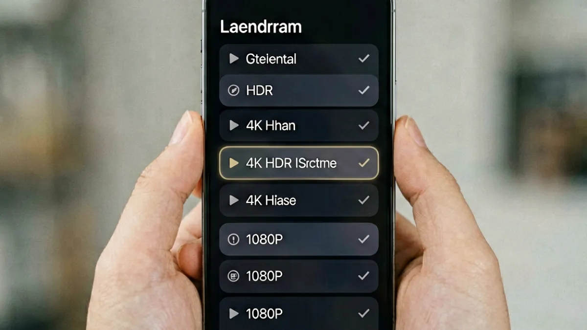 菠萝蜜视频新版画质设置界面，展示4K超清与HDR切换选项的操作流程